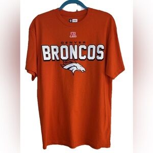NFL Team Apparel Denver Broncos Football T-Shirt Orange Size XL Large